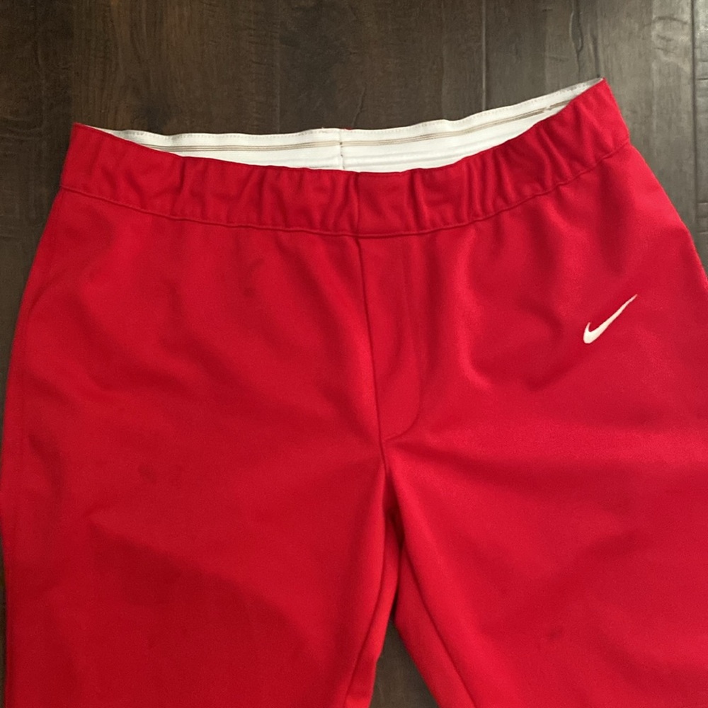 Nike red baseball pants Lg